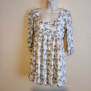 Denim & Supply Floral Print Babydoll Mini Dress Size XS New